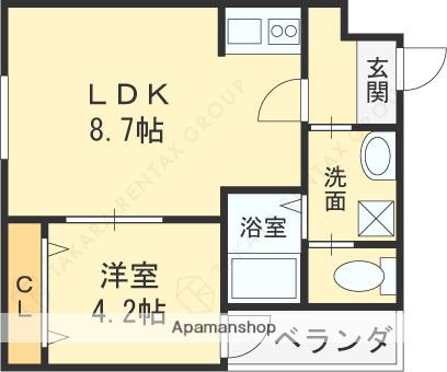 H-MAISON東花園(1LDK/1階)の間取り写真