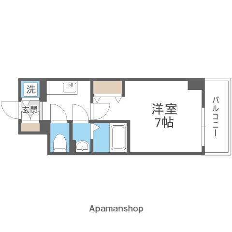 レーヴメゾン尼崎昭和通(1K/2階)の間取り写真