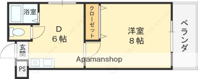 カーサAY(1DK/2階)の間取り写真