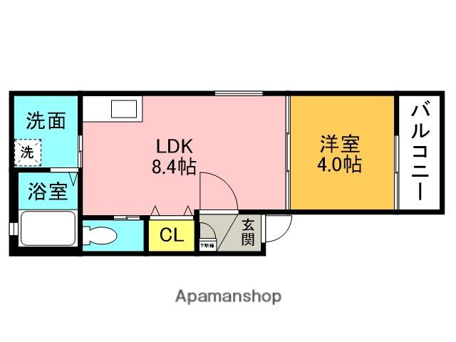 VEIL MAISON 南城内(1LDK/2階)の間取り写真