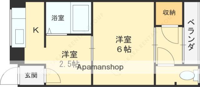 出雲井ハイツ(2K/2階)の間取り写真