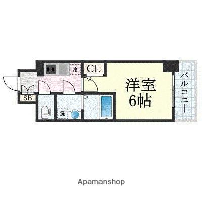 エスリード ザ・グラン大阪ノース(1K/11階)の間取り写真