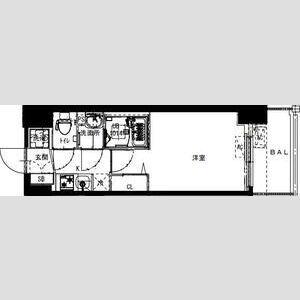 ALIVIS福島海老江(1K/5階)の間取り写真