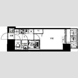 ALIVIS福島海老江(1K/12階)の間取り写真