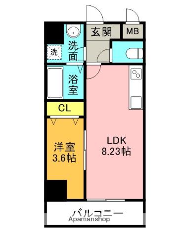 MAISON PREMIER6(1LDK/10階)の間取り写真