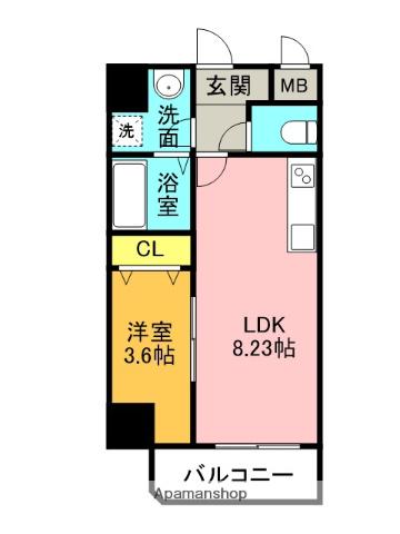 MAISON PREMIER6(1LDK/3階)の間取り写真
