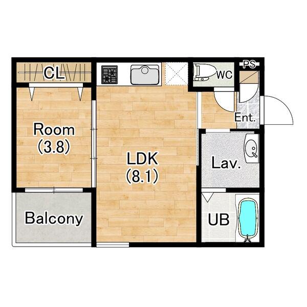 ココングランジュール西宮中須佐町(1LDK/3階)の間取り写真