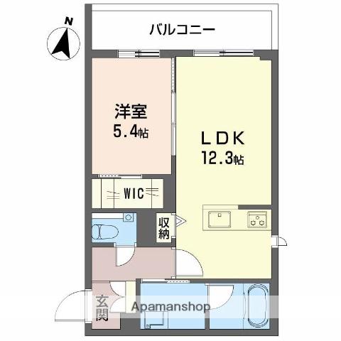 THE TERRACE 西宮北口(1LDK/3階)の間取り写真