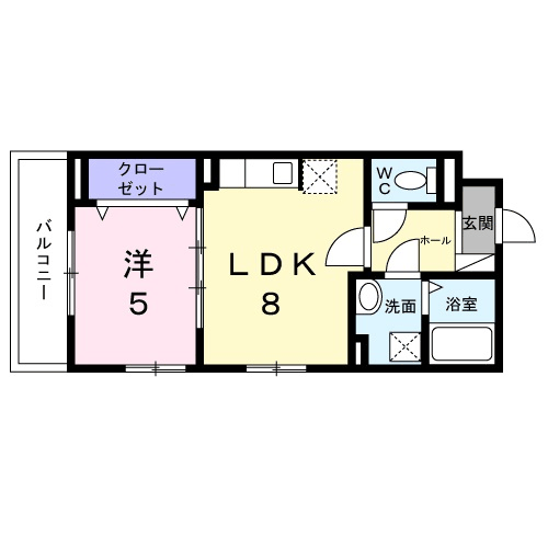 ズュートヴィント(1LDK/3階)の間取り写真