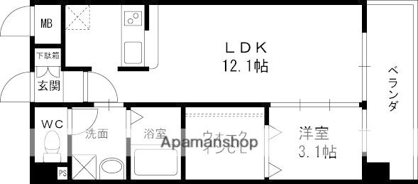咲くらフルール(1LDK/1階)の間取り写真