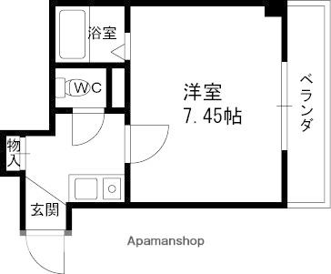 エトールⅦ(1K/3階)の間取り写真