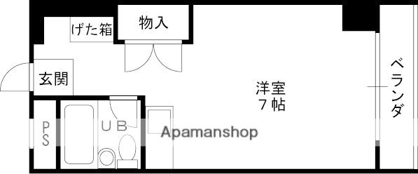 KEマンション(ワンルーム/2階)の間取り写真