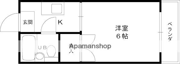 甲子園セブン(1K/3階)の間取り写真