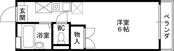 レオパレス 白糸(1K/2階)の間取り写真