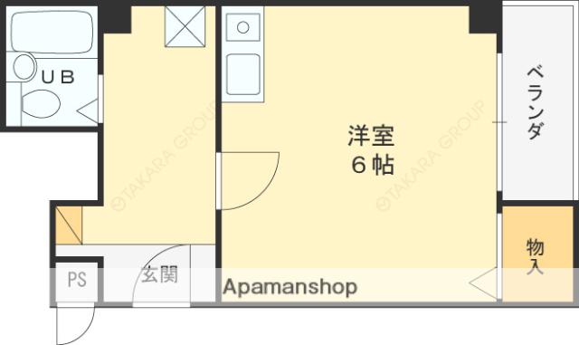 メゾントキワ曙(ワンルーム/2階)の間取り写真