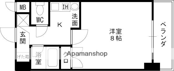 INGCASA西宮Ⅰ棟(1K/2階)の間取り写真