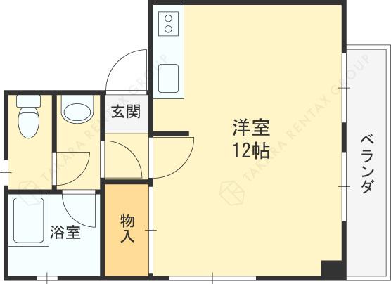 サニーテラス芦屋(ワンルーム/2階)の間取り写真