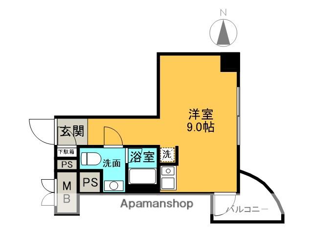 インターフェルティR2甲子園(ワンルーム/10階)の間取り写真