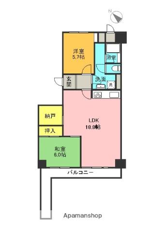 くずはニューハイツ(2SLDK/3階)の間取り写真