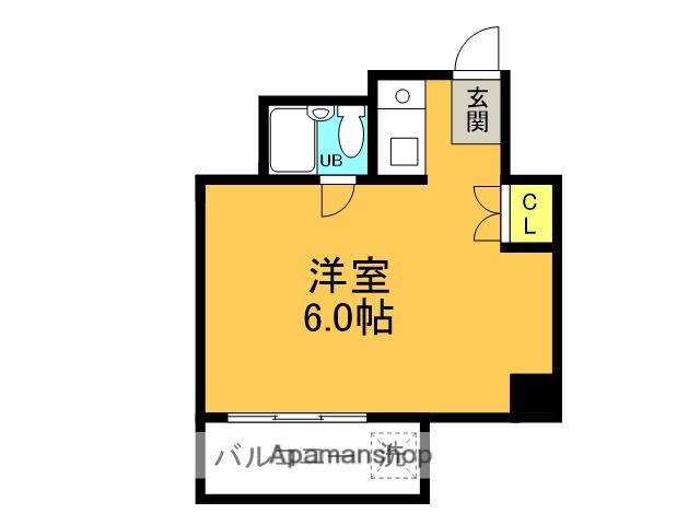 丸勝甲子園ビル(ワンルーム/2階)の間取り写真