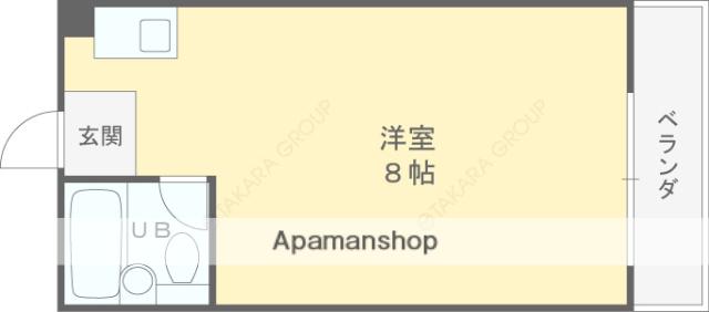 甲子園ピース(1K/4階)の間取り写真