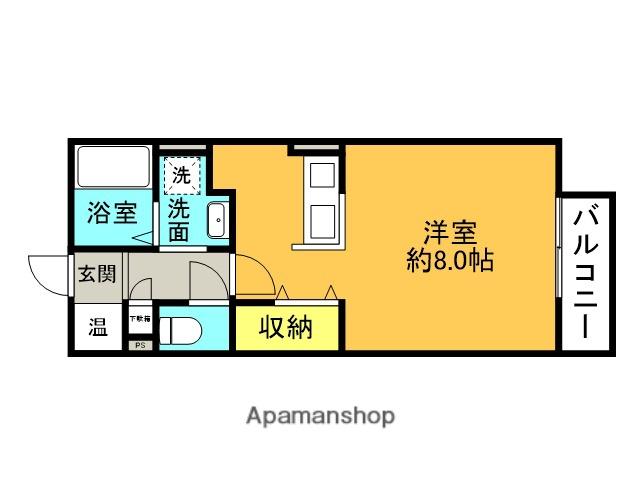 ルポ川添(ワンルーム/2階)の間取り写真