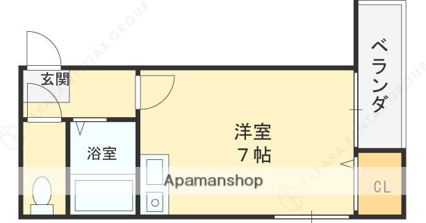 稲垣マンション(ワンルーム/3階)の間取り写真