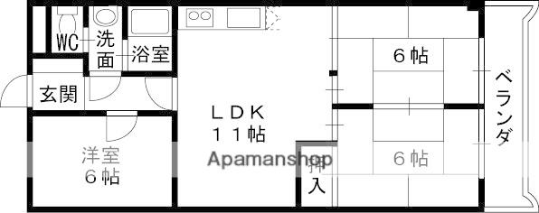 サングレースミハマ(3LDK/2階)の間取り写真