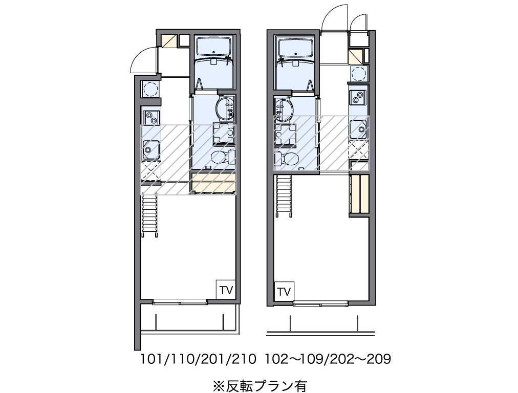 レオパレス清荒神LA1(1K/2階)の間取り写真