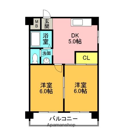 リアライズ御影(2K/3階)の間取り写真