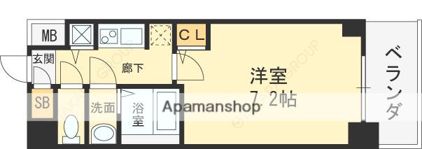 サムティ大阪GRAND イーストⅡ(1K/3階)の間取り写真