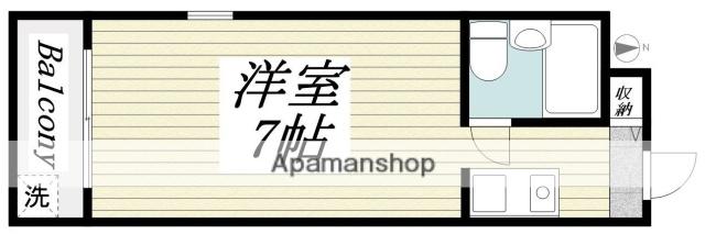 メゾンドアヴニール(ワンルーム/4階)の間取り写真