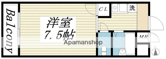 CASONA(1K/2階)の間取り写真