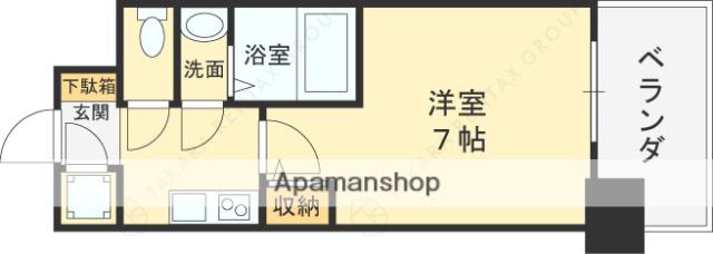 セレニテ福島カルム(1K/3階)の間取り写真