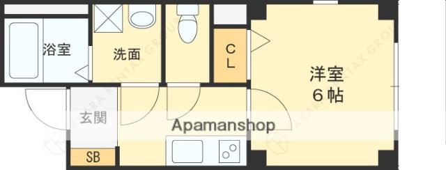 ドルチェN(1K/1階)の間取り写真