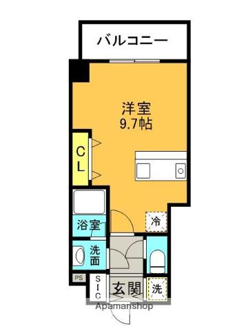 ブランTAT西宮本町2(ワンルーム/2階)の間取り写真