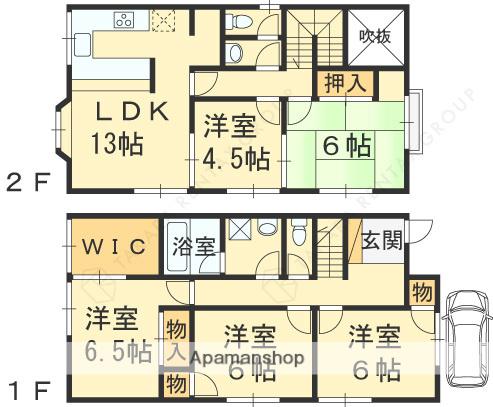 川添町2-2戸建(5SLDK/1階)の間取り写真