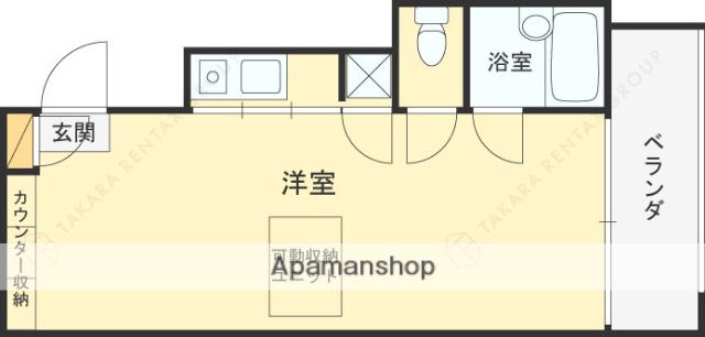 キャトルセゾン(ワンルーム/2階)の間取り写真