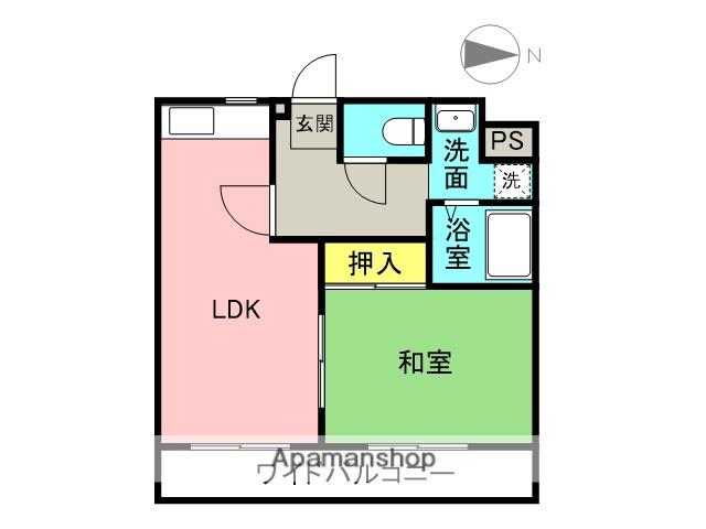 プティソンム(1LDK/2階)の間取り写真