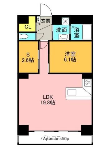 サンテラス西宮(1SLDK/2階)の間取り写真