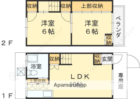甲風園３丁目テラスハウス(2LDK)の間取り写真