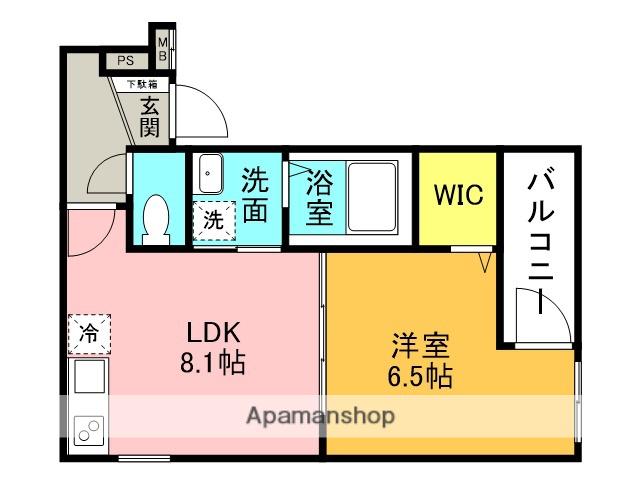 フジパレス西宮春風公園Ⅱ番館(1LDK/1階)の間取り写真