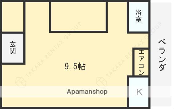 ダイバーシティ桜木町(ワンルーム/3階)の間取り写真