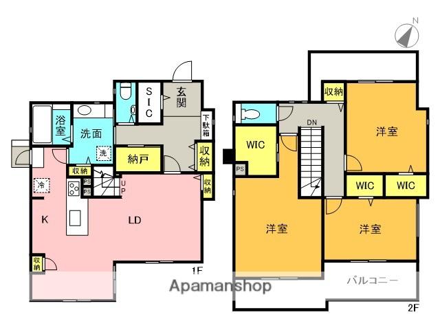 東海道本線 芦屋駅(ＪＲ) バス乗車時間：12分 涼風町東バス停で下車 徒歩3分 2階建 築1年(3LDK)の間取り写真