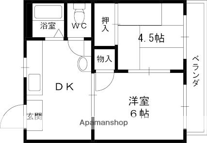 ロイヤル池田(2DK/2階)の間取り写真