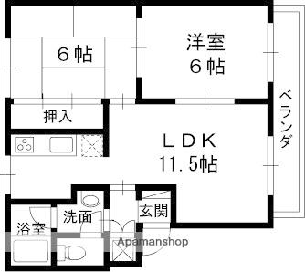 サンシャイン青木(2LDK/3階)の間取り写真