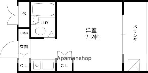 ラファエラ鳴尾Ⅱ(ワンルーム/3階)の間取り写真