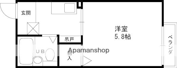 ハイムフォーリーフ(1K/2階)の間取り写真