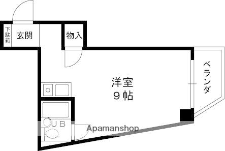 ICON21(ワンルーム/2階)の間取り写真