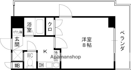 INGCASA西宮Ⅰ棟(1K/7階)の間取り写真